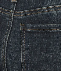 KUT from the Kloth Amy Stretch Denim High Rise Straight Leg Double Button Cropped Jeans
