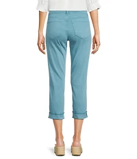KUT from the Kloth Amy Stretch Denim Mid Rise Cropped Straight Leg Jeans
