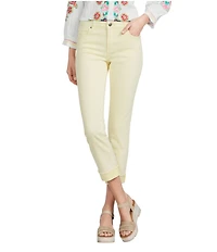 KUT from the Kloth Amy Stretch Denim Mid Rise Cropped Straight Leg Jeans