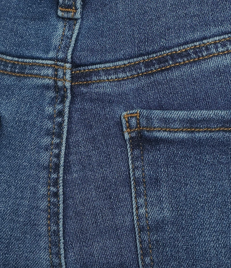 KUT from the Kloth Amy Stretch Denim Mid Rise Straight Leg Cuffed Hem Jeans