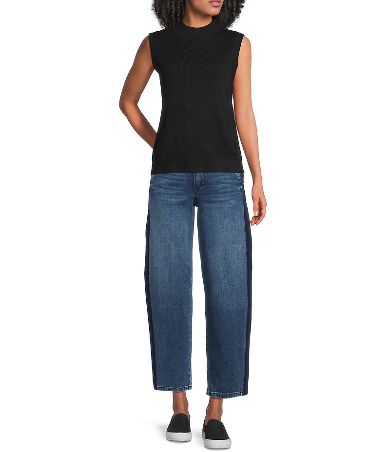 KUT from the Kloth Ashton Stretch Denim High Rise Barrel Leg Ankle Length Jeans