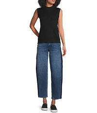 KUT from the Kloth Ashton Stretch Denim High Rise Barrel Leg Ankle Length Jeans