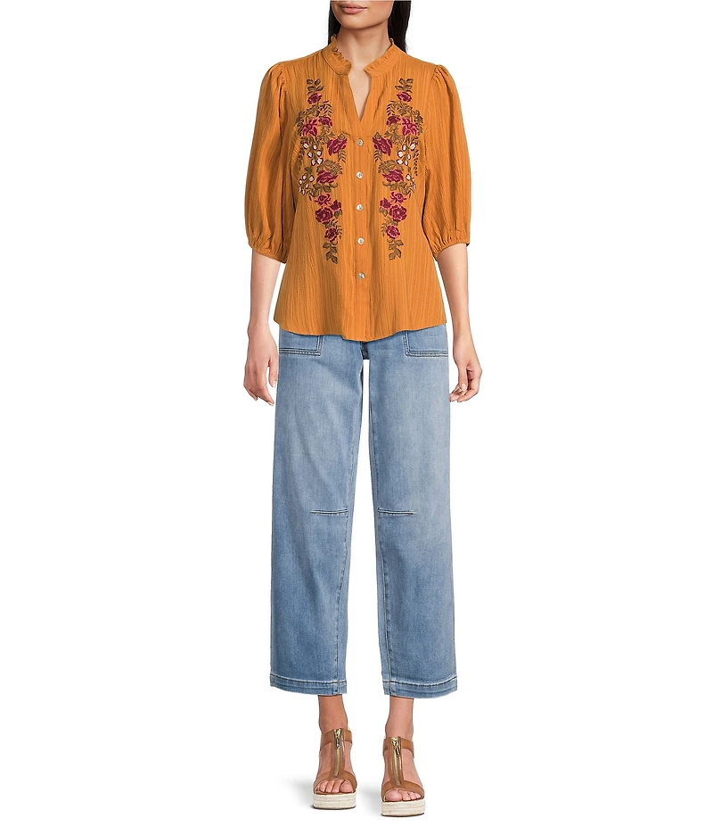 KUT from the Kloth Ashton Stretch Denim High Rise Barrel Leg Jeans