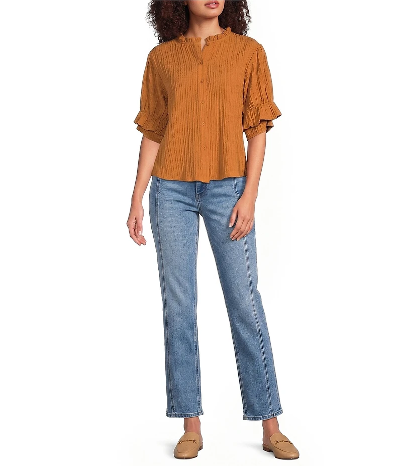 KUT from the Kloth Blair High Rise Straight Leg Ankle Jeans