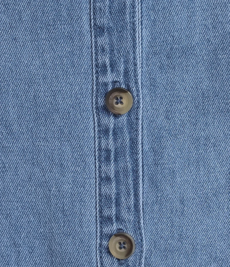 KUT from the Kloth Blanca Point Collar Short Sleeve Denim Dress