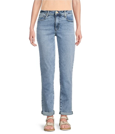KUT from the Kloth Catherine Stretch Denim High Rise Cuffed Boyfriend Jeans