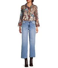 KUT from the Kloth Charlotte Denim High Rise Wide Leg Jeans