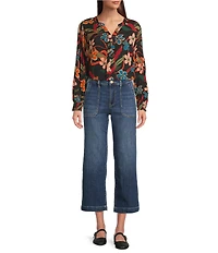 KUT from the Kloth Charlotte Denim High Rise Wide Leg Wide Hem Jeans