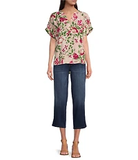 KUT from the Kloth Charlotte High Rise Fab At Fit Technique Culotte Crop Jeans