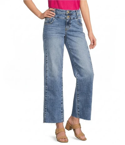 KUT from the Kloth Charlotte High Rise Wide-Leg Double Button Ankle Jeans