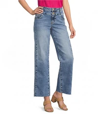KUT from the Kloth Charlotte High Rise Wide-Leg Double Button Ankle Jeans