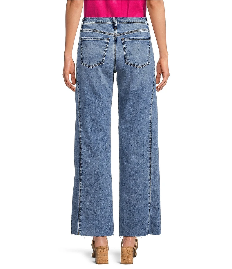 KUT from the Kloth Charlotte High Rise Wide-Leg Double Button Ankle Jeans
