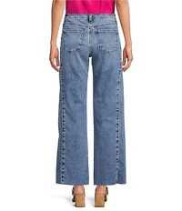 KUT from the Kloth Charlotte High Rise Wide-Leg Double Button Ankle Jeans
