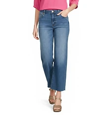 KUT from the Kloth Charlotte Stretch Denim High Rise Wide Leg Ankle Length Jeans
