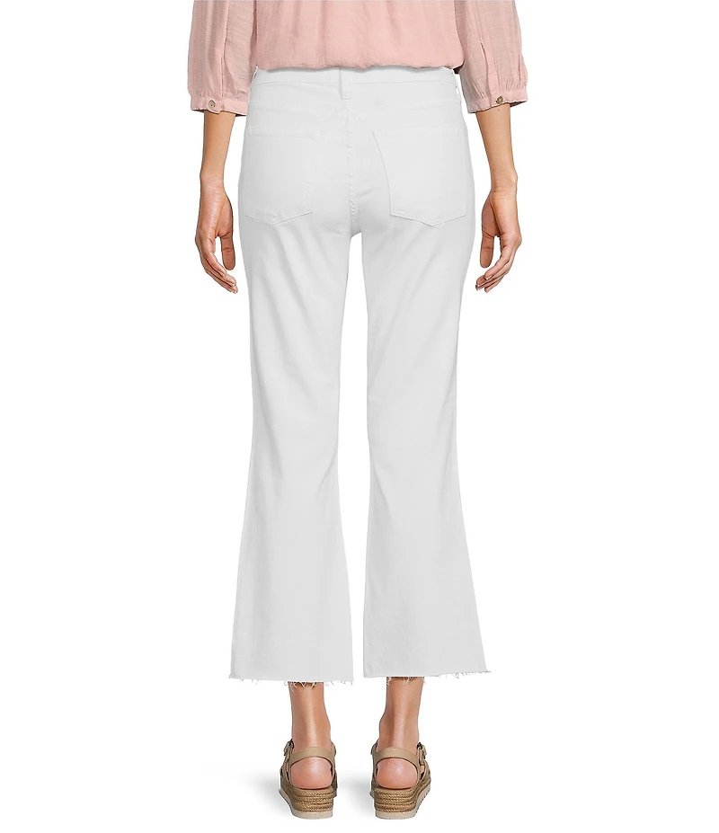 KUT from the Kloth High Rise Raw Hem Ankle Flare Jeans