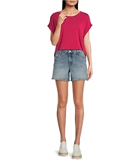 KUT from the Kloth Jane Stretch Denim High Rise Shorts