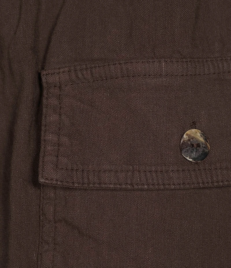 KUT from the Kloth Katana Linen Blend High Rise Drawstring Shorts