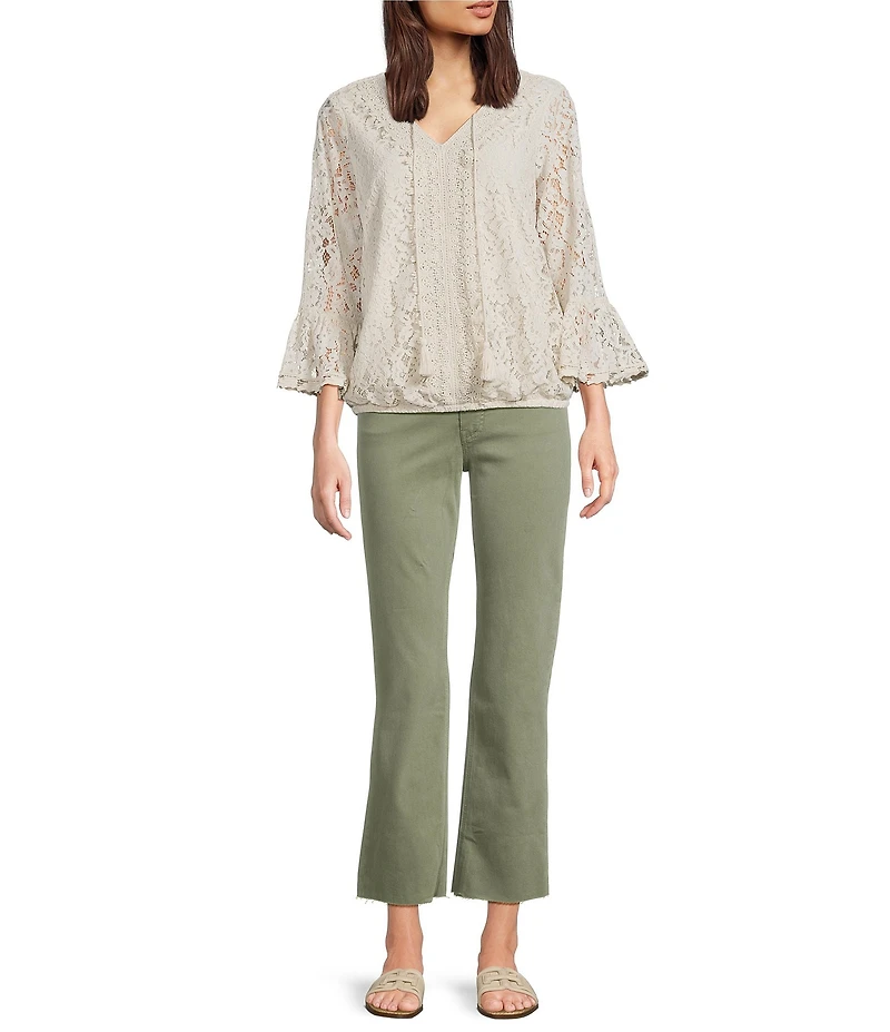 KUT from the Kloth Kelsey Denim High Rise Ankle Flare Leg Jeans