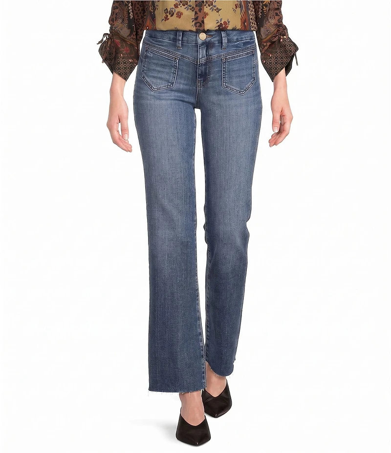 KUT from the Kloth Kelsey Denim High Rise Flare Leg Ankle Length Jeans