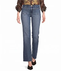KUT from the Kloth Kelsey Denim High Rise Flare Leg Ankle Length Jeans