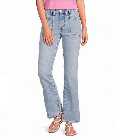 KUT from the Kloth Kelsey Denim High-Rise Wide Leg Ankle Jeans