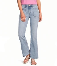 KUT from the Kloth Kelsey Denim High-Rise Wide Leg Ankle Jeans