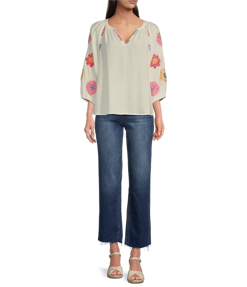 KUT from the Kloth Kelsey High Rise Flare-Inset Leg Fab Ab Technology Stretch Denim Jeans