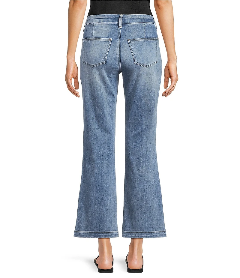 KUT from the Kloth Kelsey Stretch Denim High Rise Flare Leg Ankle Jeans