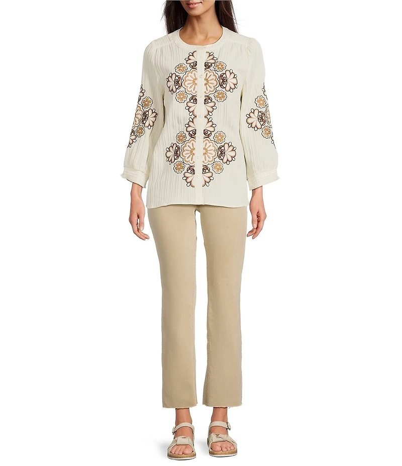 KUT from the Kloth Kelsey Stretch Denim High Rise Flare Leg Ankle Length Jeans