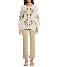 KUT from the Kloth Kelsey Stretch Denim High Rise Flare Leg Ankle Length Jeans