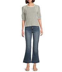 KUT from the Kloth Kelsey Stretch Denim High Rise Flare Leg Jeans