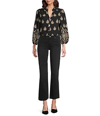 KUT from the Kloth Kelsey Stretch Denim High Rise Wide Leg Ankle Jeans