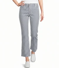KUT from the Kloth Kelsey Woven Stripe High Rise Wide Leg Ankle Length Jeans