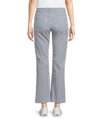 KUT from the Kloth Kelsey Woven Stripe High Rise Wide Leg Ankle Length Jeans