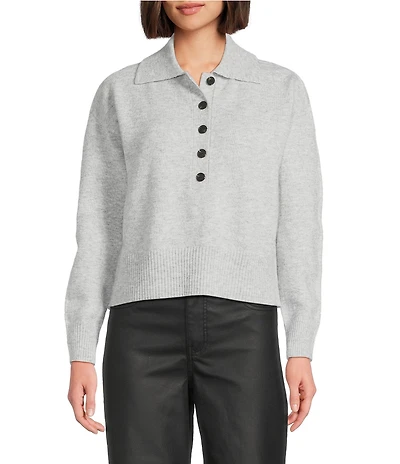 KUT from the Kloth Knit Point Collar Long Sleeve Sweater