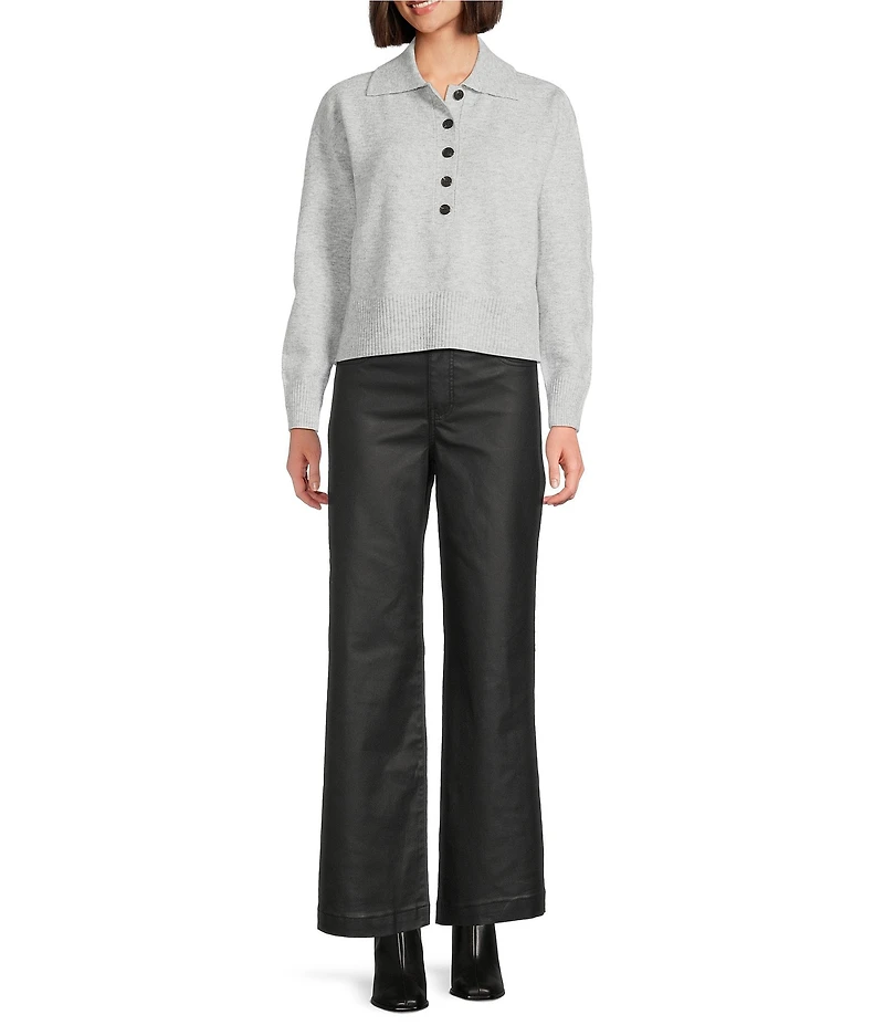 KUT from the Kloth Knit Point Collar Long Sleeve Sweater