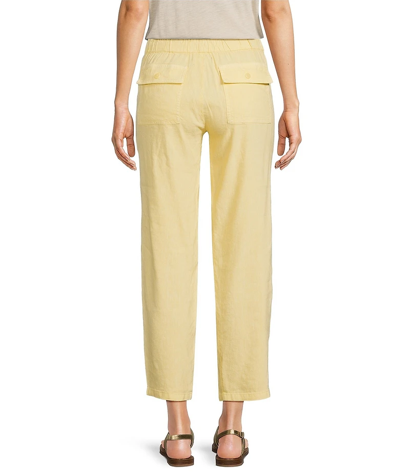 KUT from the Kloth Linen Blend High Rise Straight Leg Pants