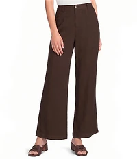 KUT from the Kloth Linen Blend Meg High Rise Wide Leg Pants