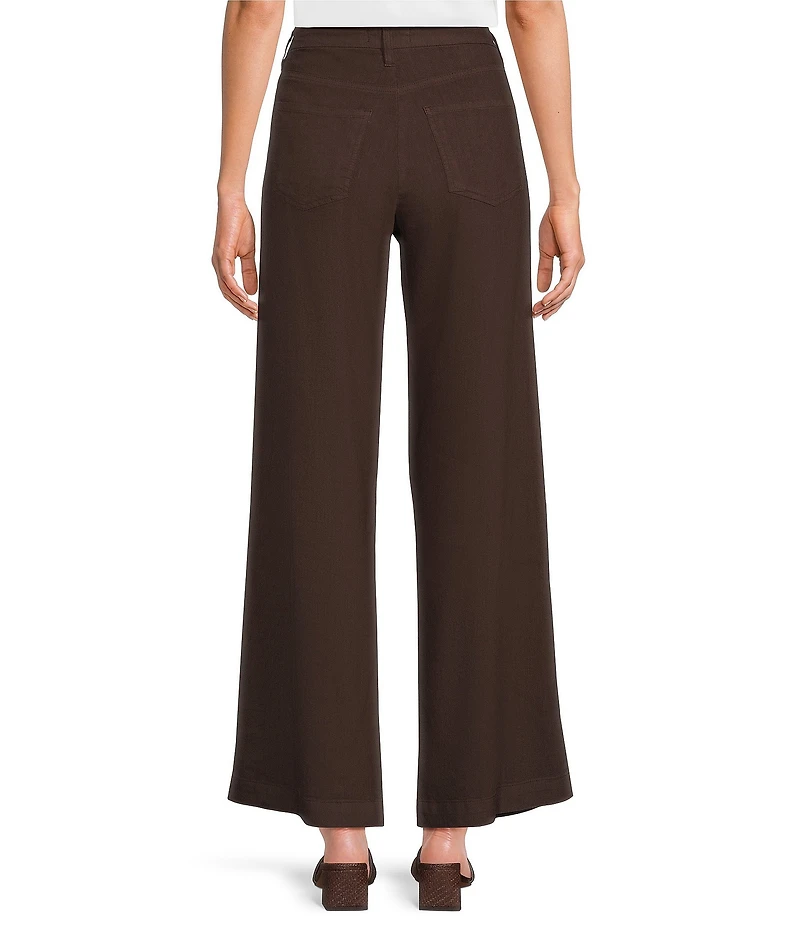 KUT from the Kloth Linen Blend Meg High Rise Wide Leg Pants