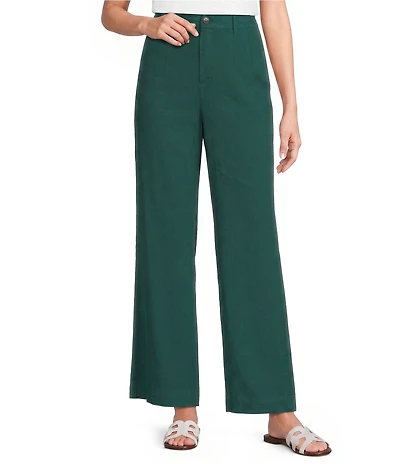 KUT from the Kloth Linen Blend Meg High Rise Wide Leg Pants