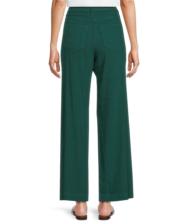 KUT from the Kloth Linen Blend Meg High Rise Wide Leg Pants