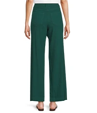 KUT from the Kloth Linen Blend Meg High Rise Wide Leg Pants