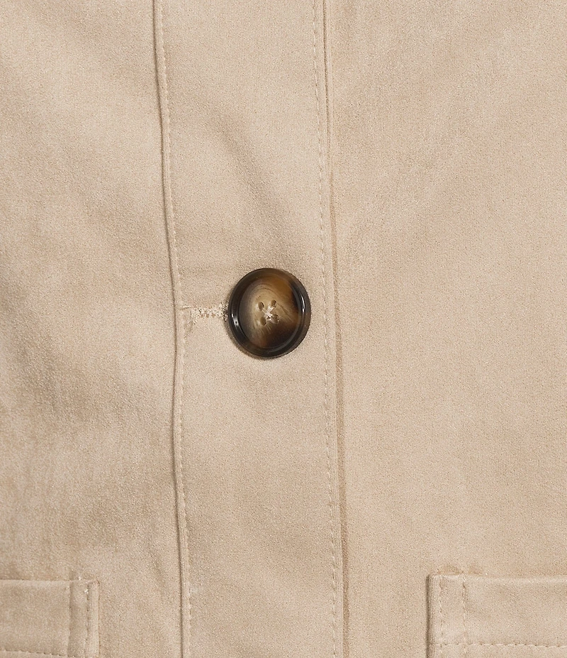 KUT from the Kloth Matilda Suede Point Collar Long Sleeve Trucker Jacket