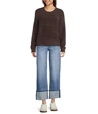 KUT from the Kloth Maxine Knit Scoop Neck Long Sleeve Sweater