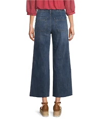 KUT from the Kloth Meg Braided Patch Pocket High Rise Wide Leg Ankle Jeans