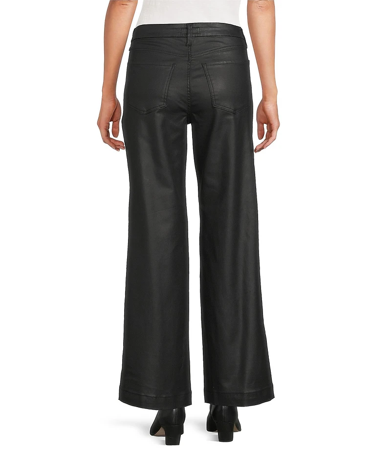 KUT from the Kloth Meg Coated High Rise Wide Leg Jeans