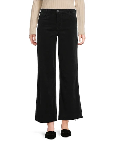 KUT from the Kloth Meg Corduroy High Rise Wide Leg Ankle Length Jeans