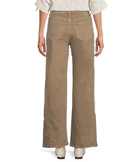 KUT from the Kloth Meg Denim High Rise Wide Leg Ankle Jeans