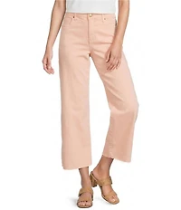 KUT from the Kloth Meg High Rise Wide Leg Raw Hem Ankle Jeans