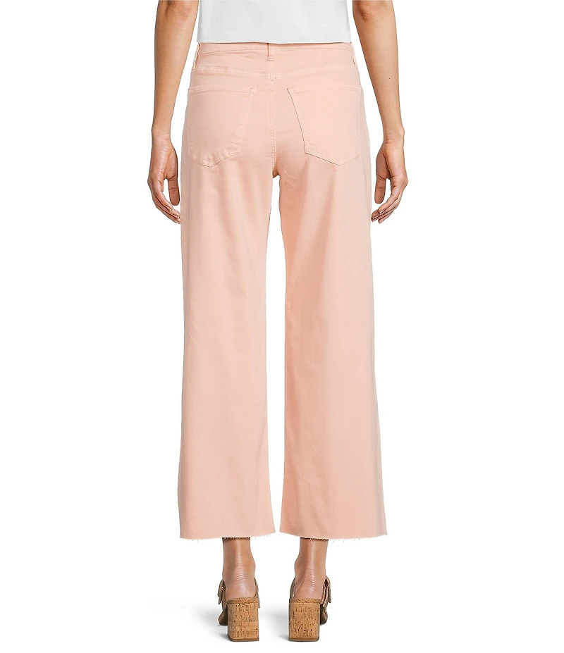 KUT from the Kloth Meg High Rise Wide Leg Raw Hem Ankle Jeans